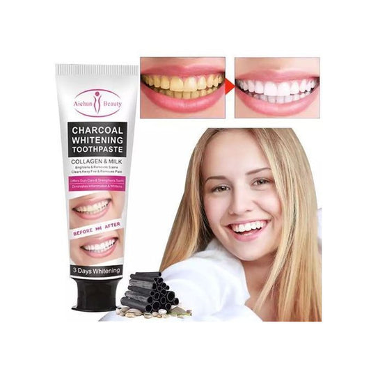 Charcoal whitening toothpaste bulk for five