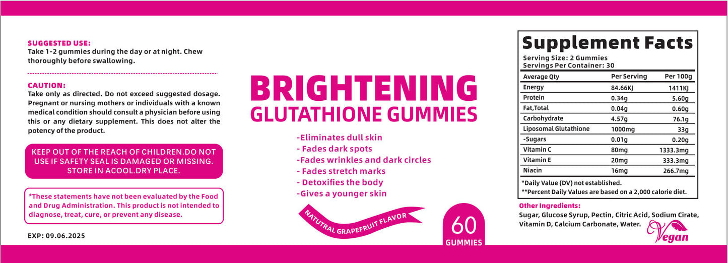 Glutathione Gummies-1000mg (60)