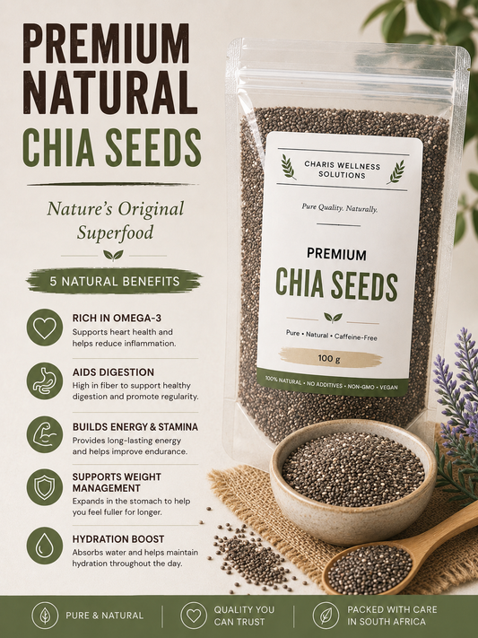 Premium Chia Seeds | 100% Natural | Rich in Fibre & Omega-3