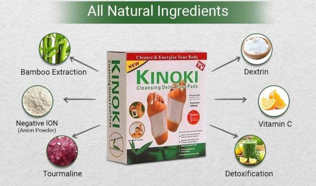 Detox Combo- Kinoki Cleansing Detox Foot Pads (10) & Jay Suing Patches (30)