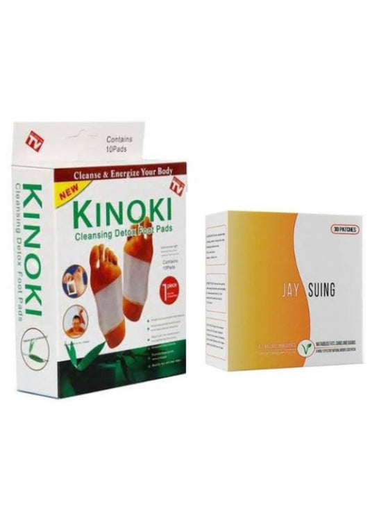 Detox Combo- Kinoki Cleansing Detox Foot Pads (10) & Jay Suing Patches (30)