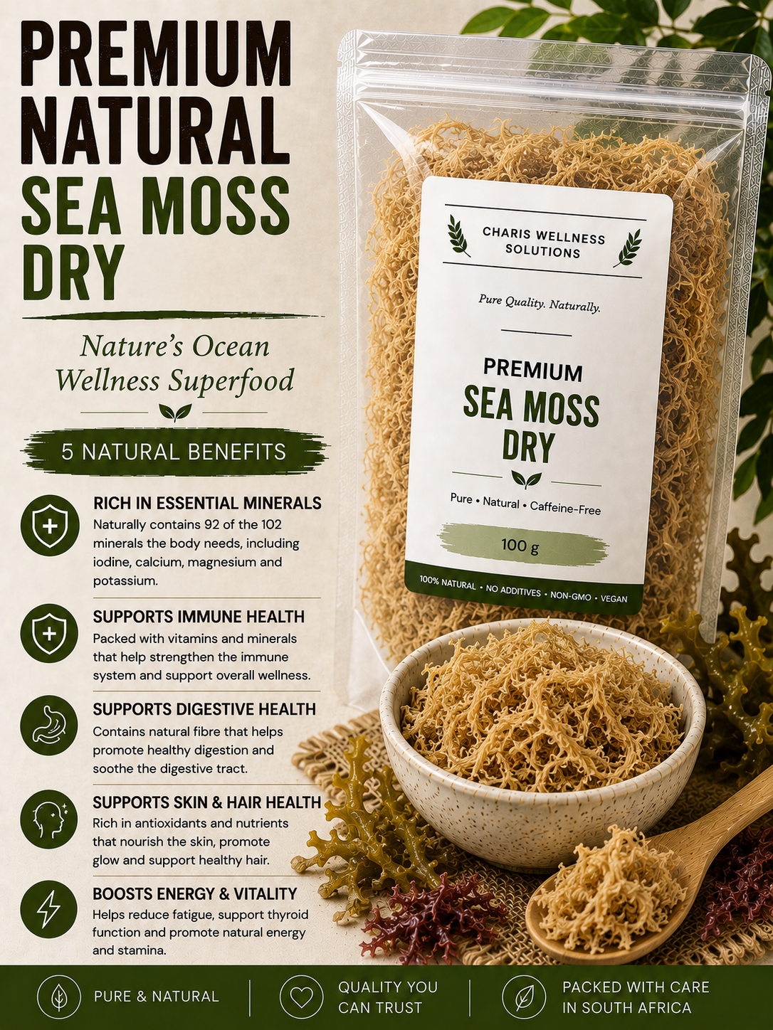 Premium Sea Moss | 100% Natural | Pure Dried Sea Moss