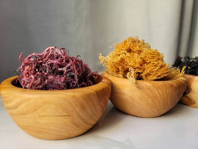 Raw Sea Moss- Combination of Purple and Gold 120g (makes 3 bottles of 500g)
